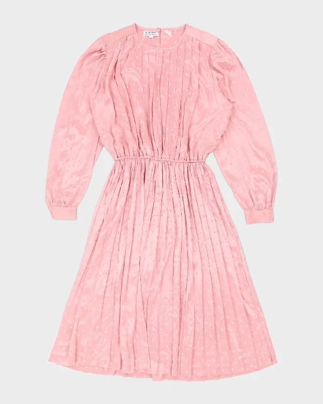 Vintage 70s In The Mood Pink Long Sleeve Dress - L Sexy pajama sets