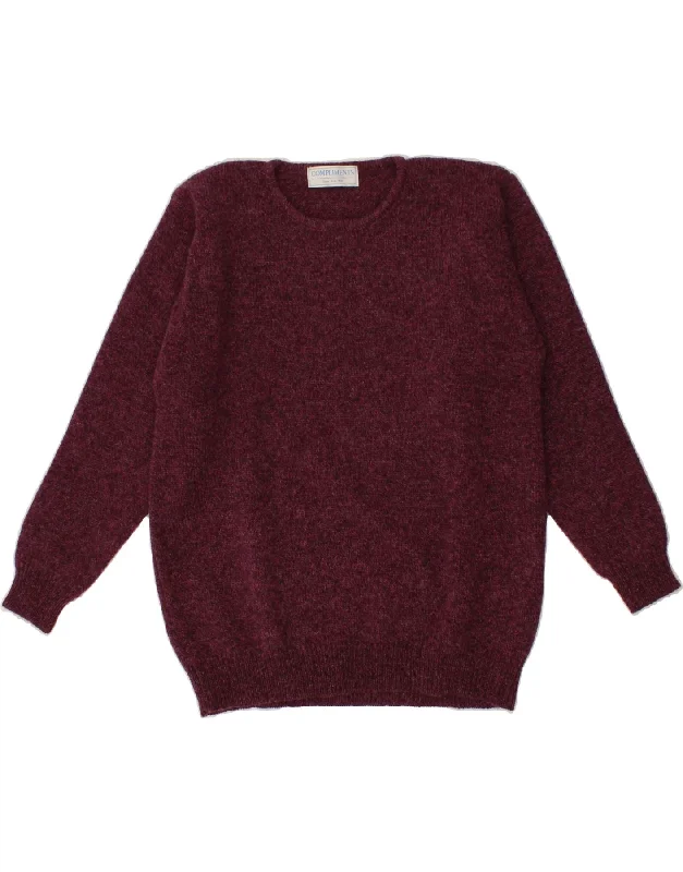 VINTAGE Womens Crew Neck Jumper Sweater UK 16 Large Maroon Flecked Gucci sweaters