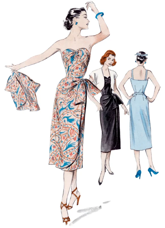 Butterick Vintage Dress & Jacket B6923 Corset midi dresses