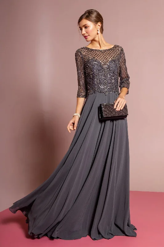 Beads Embellished Bodice Chiffon Long Dress Sale Women's maxi dresses