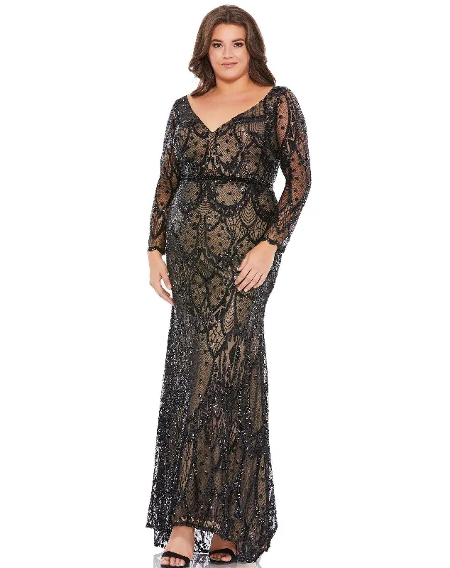 Mac Duggal Fabulouss Plus Size Long Dress Sale Zara maxi dresses