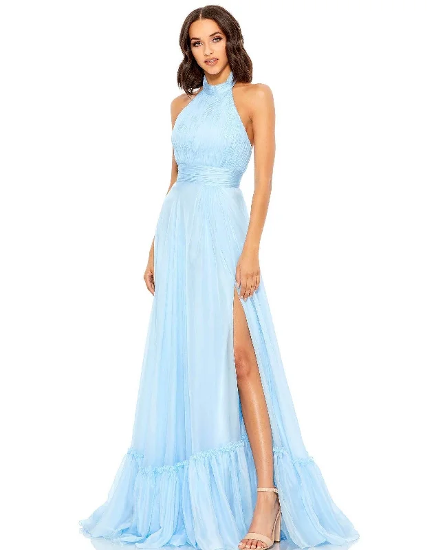 Mac Duggal Prom Long Halter Chiffon Dress Sale Wrap maxi dresses