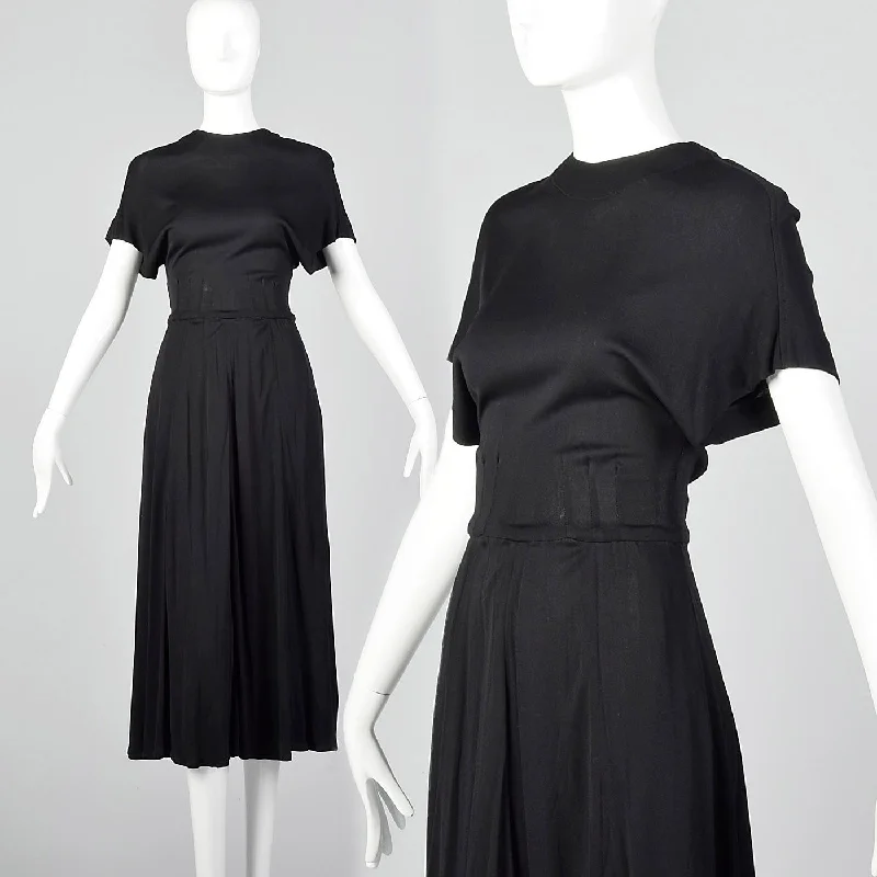 1980s Albert Nipon Black Dress Elegant unclassified dresses