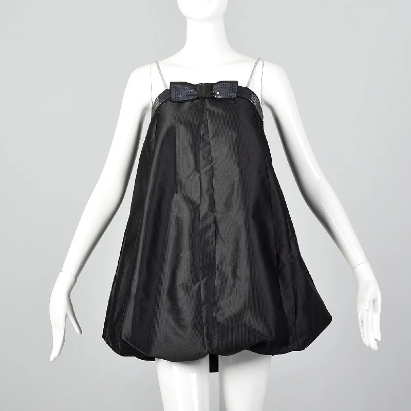 2010s Moschino Jeans Black Bubble Dress Satin unclassified dresses