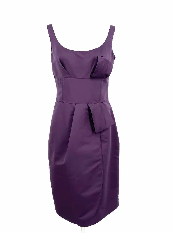 Armani Collezioni Women's Purple Wrap Bow Date Night Size 4 Dress Knitted unclassified dresses