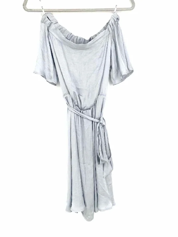 Bardot Dove Women's Silver Off The Shoulder Polyester Size 4 Dress Fall unclassified dresses