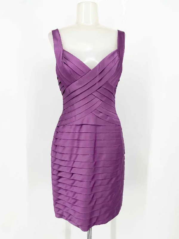 BCBG Max Azria Women's Mitzi Purple sheath Stripe Date Night Size 6 Dress Party unclassified dresses