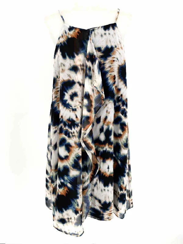 BCBGeneration Women's Blue Shift Tie Dye Size M Dress Silk unclassified dresses