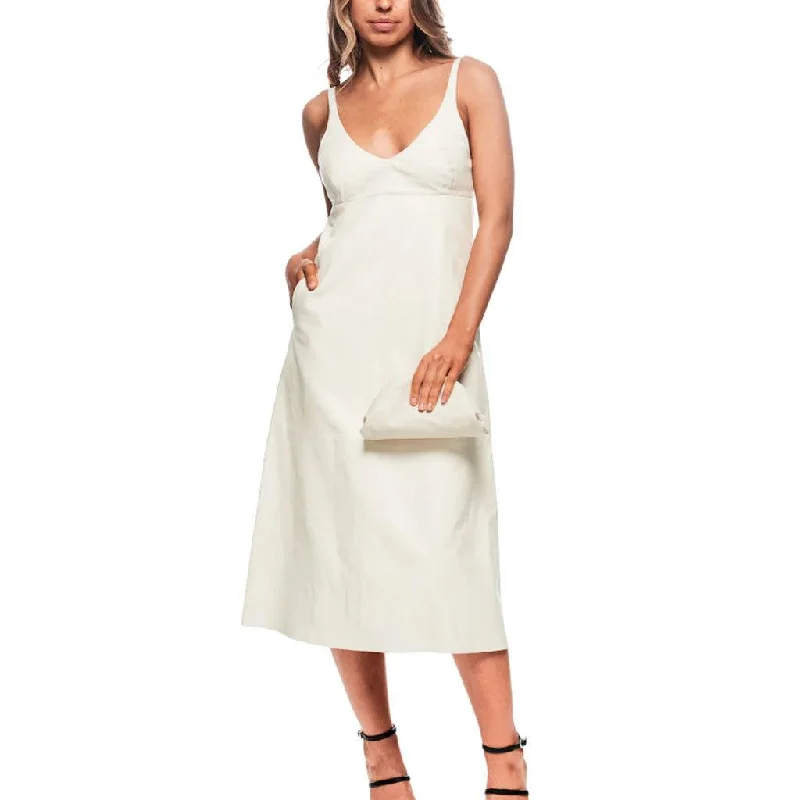 Bridal White Leather Dress Beach unclassified dresses