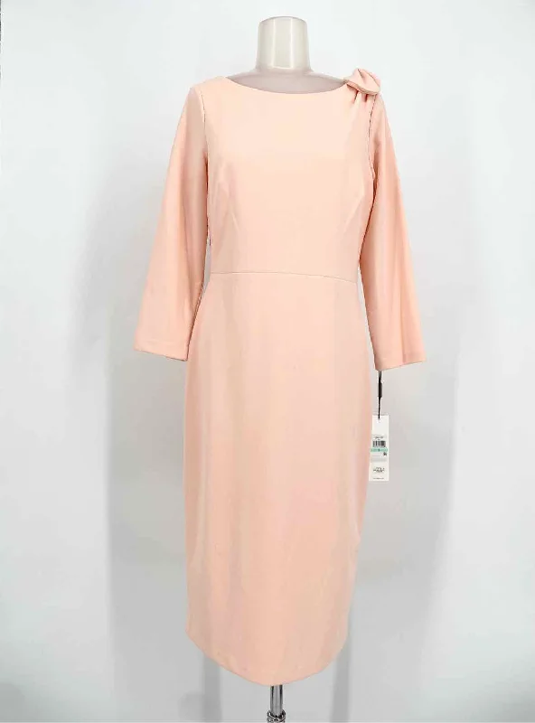 Calvin Klein Women's Peach sheath Date Night Size 8 Dress Tiered unclassified dresses