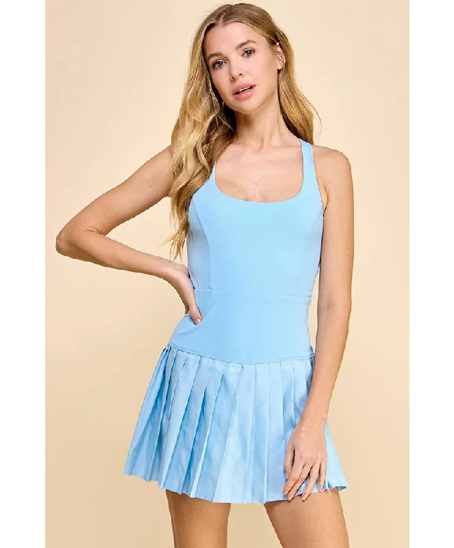 Presley Pleated Athletic Dress Bright color unclassified dresses