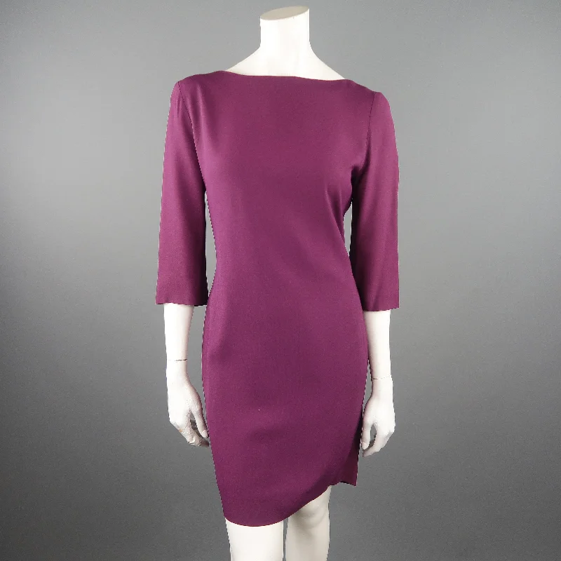 CHRISTIAN DIOR Size 10 Purple Open Back Embroidered Sash Dress Bright color unclassified dresses