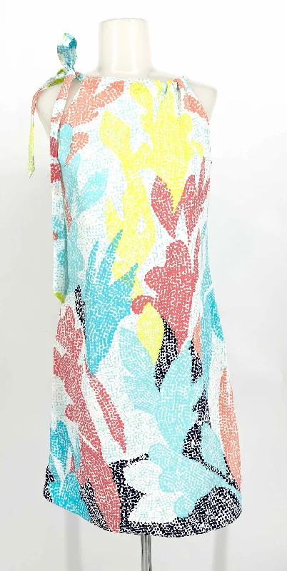 Crown & Ivy Women's Multi-Color Halter Abstract Spring Size XS Dress Trendy unclassified dresses