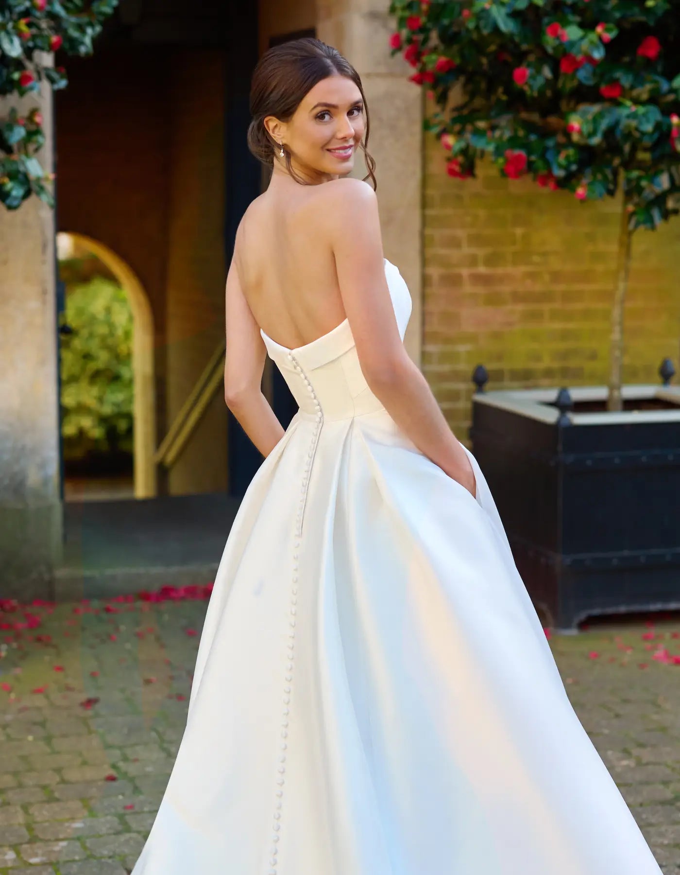 DingJiDress a modern strapless ball gown in luxurious mikado Affordable unclassified dresses