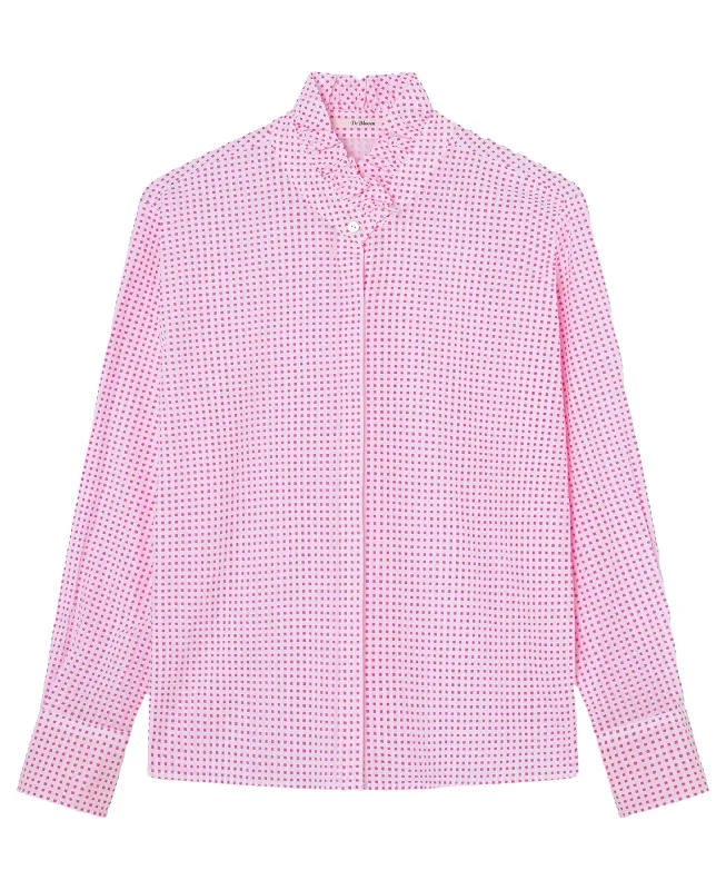 Dot Blouse - Pink Tiered unclassified dresses