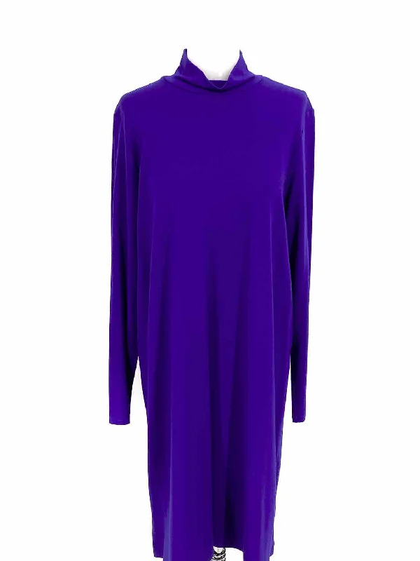 Eileen Fisher Women's Purple Turtleneck Dress Comfortable unclassified dresses