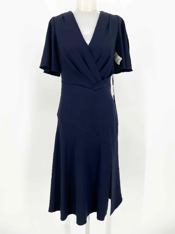 Elie Tahari Women's Navy Split Sleeves Date Night Size 2 Dress Beaded unclassified dresses