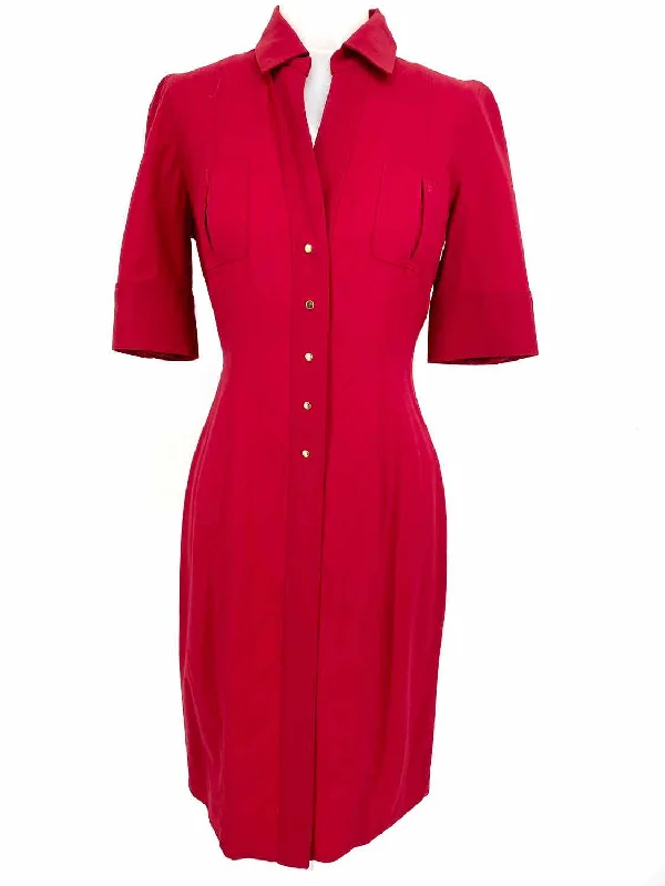 Elie Tahari Women's Red sheath Wool Blend Size 2 Dress Knitted unclassified dresses