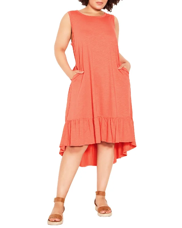 Evie Ruffle Dress | Coral Smocked unclassified dresses