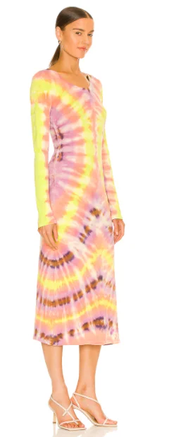 Fitted Tie Dye Dress Cocktail unclassified dresses