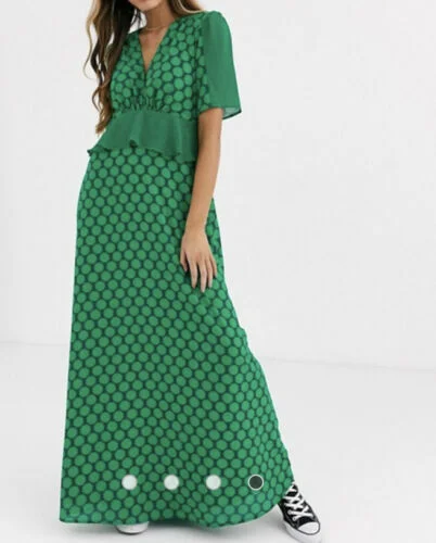 Gloria Green Hexagon Dress Long unclassified dresses