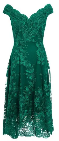 Green Embroidered High Low Dress Elegant evening unclassified dresses