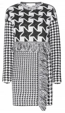 Houndstooth Wool Dress Printed unclassified dresses