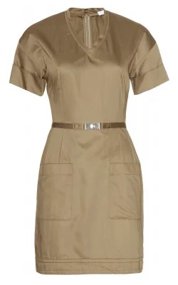 Khaki Belted Dress Trendy unclassified dresses