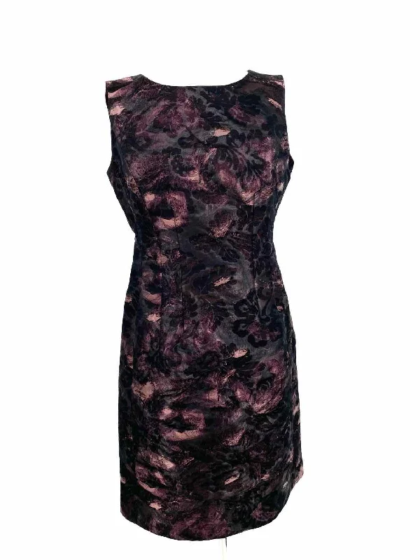 Lafayette 148 Women's Purple sheath Swirly Size 6 sleeveless Dress Wrap unclassified dresses