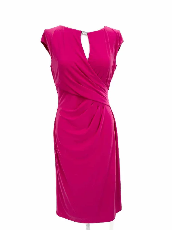 Lauren by RL Women's Pink Wrap Date Night Size 2 Dress Designer unclassified dresses