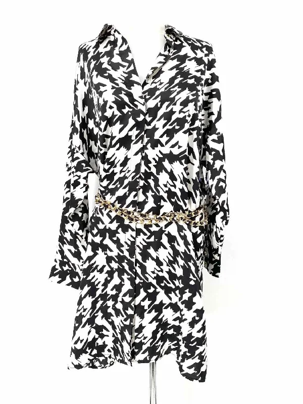 Marciano Guess Women's black/white Button Down Abstract Size S Dress Embroidered unclassified dresses