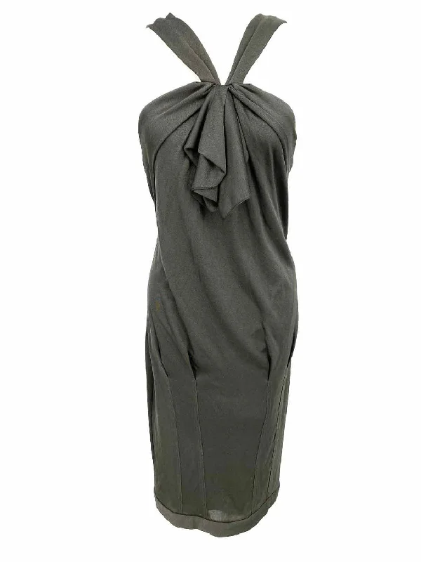 Max Azria Women's Charcoal Rayon Blend Drape Size XS Dress Bright color unclassified dresses