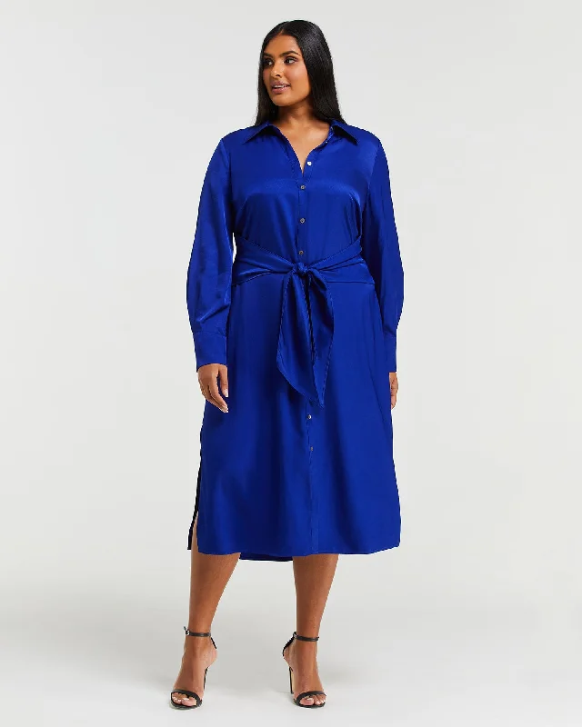 Monaco Tie Dress | Cobalt Lightweight unclassified dresses