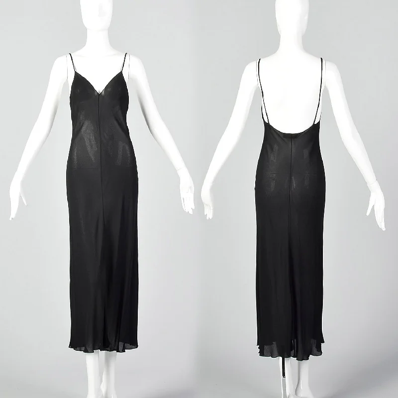 S/M Donna Karan Late 1980s Sheer Bias Cut Dress Graduation unclassified dresses