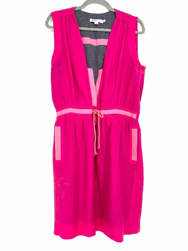 See By Chloe Women's Pink Sleeveless Drawstring Size 44/8 Dress Chiffon unclassified dresses