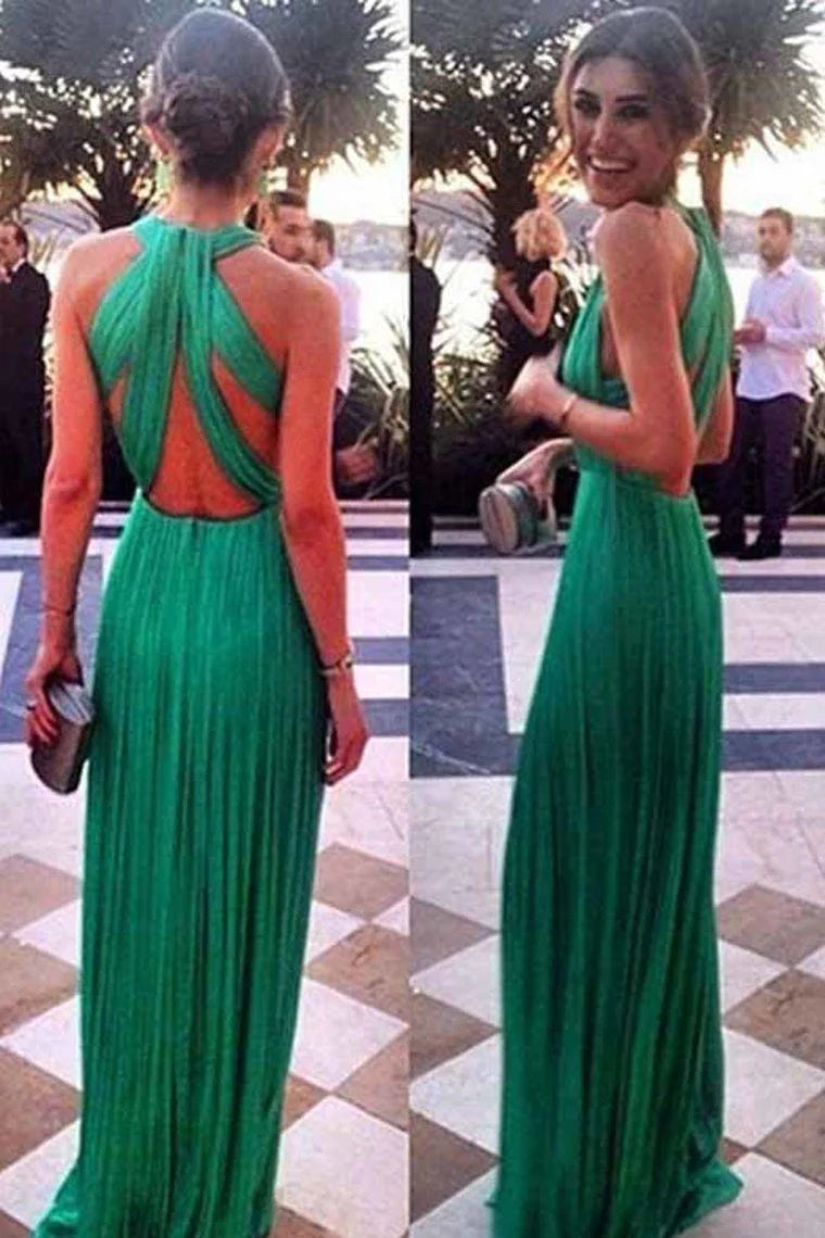 Sexy Open Back Chiffon With Ruffles Dresses Engagement unclassified dresses