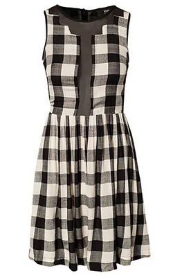 Spector Check Dress High-low unclassified dresses