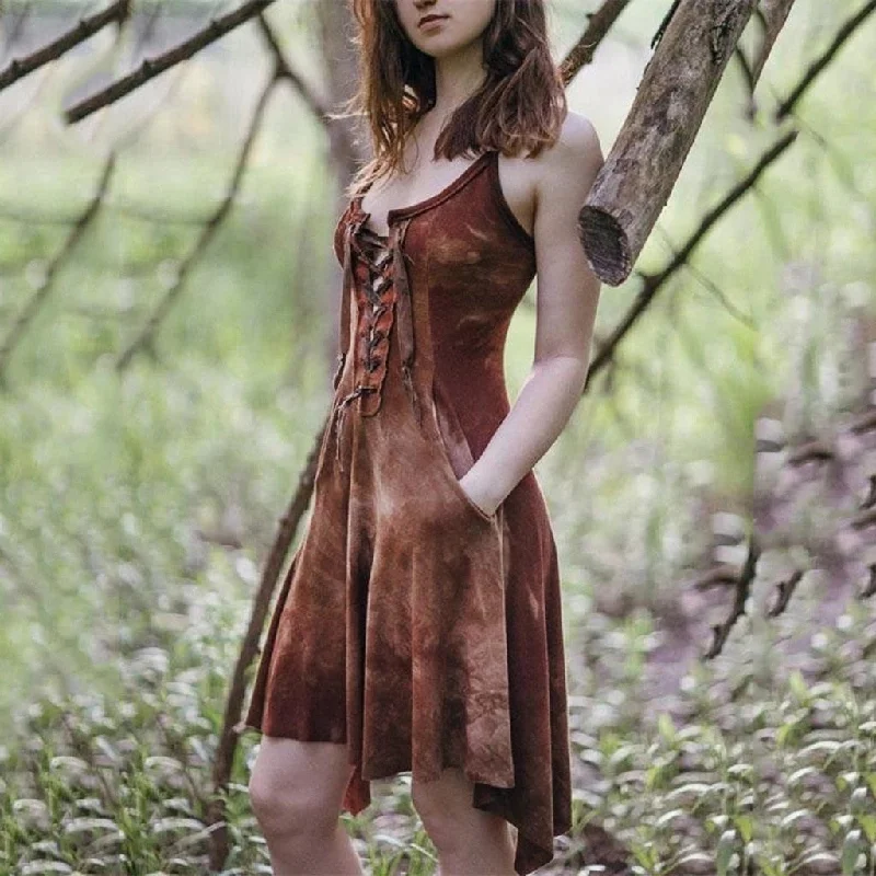 Steampunk tie and dye dress Short unclassified dresses