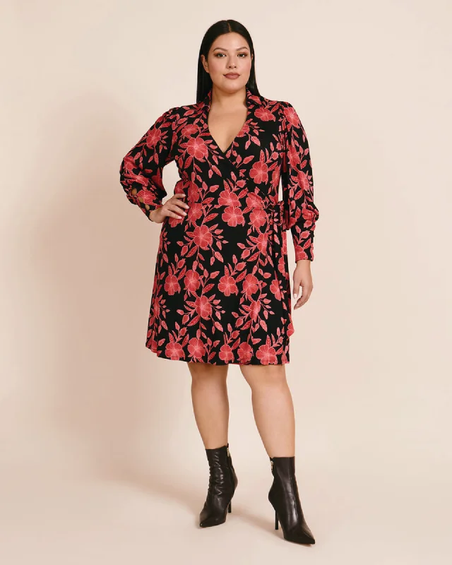 Stella Collared Wrap Dress | Red Chic unclassified dresses