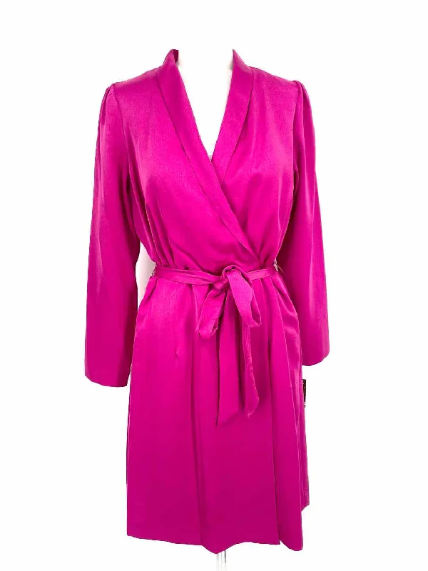 Taylor Women's Pink Faux Wrap Satin Polyester tie around Size 8 Dress Casual unclassified dresses