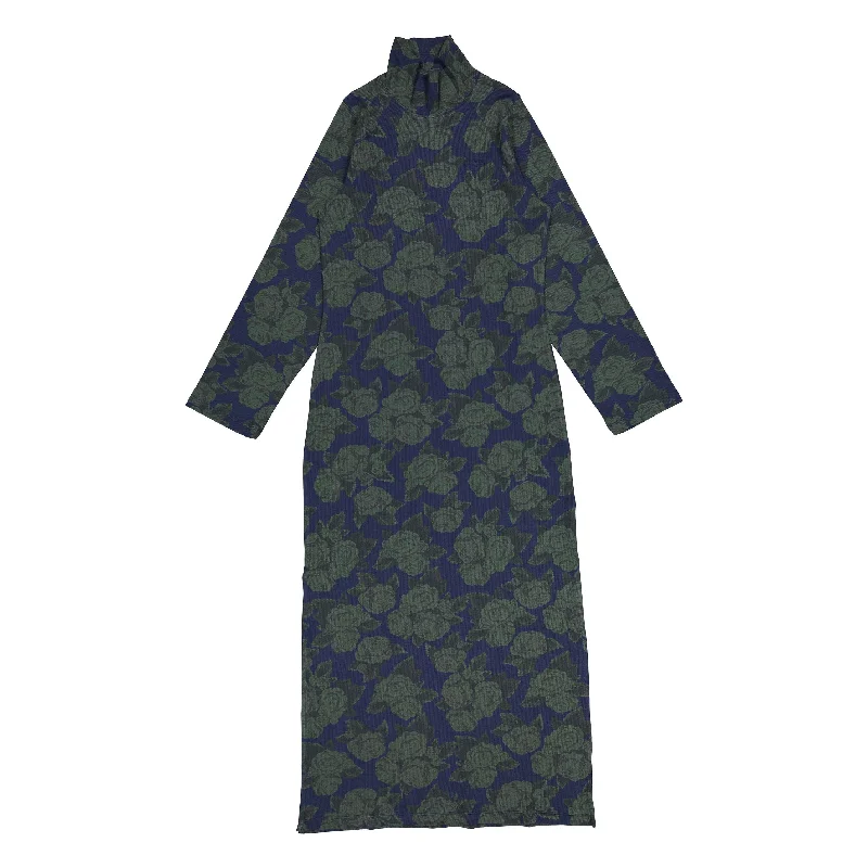 Tiny Cottons Navy Roses Turtleneck Womens Dress Printed unclassified dresses