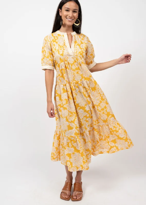 Golden Tropics Dress (Gold) Cocktail unclassified dresses