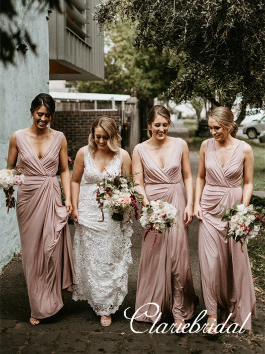 V-neck A-line Bridesmaid Dresses, Popular Bridesmaid Dresses Spring unclassified dresses