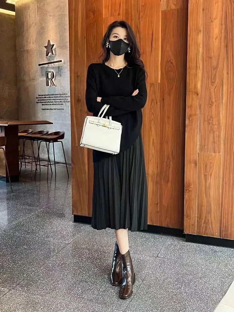 Women's Autumn Elegant Pullover Dress Wrap unclassified dresses