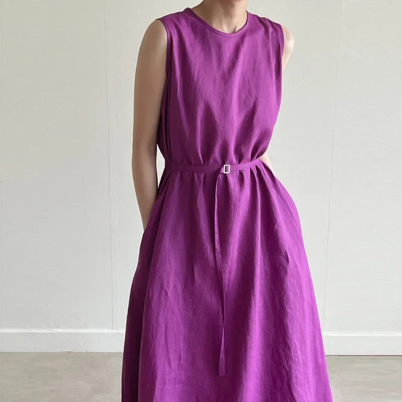 Women's Casual Purple Strap Dress Metallic unclassified dresses