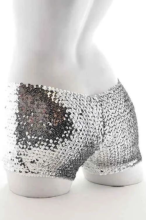 Colored Sequin Shorts Sexy Mini Skirt