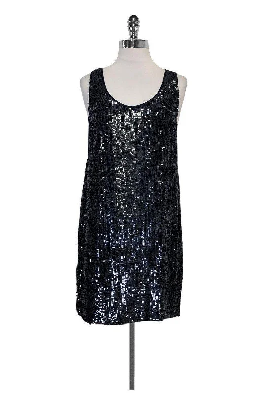 Nicole Miller - Blue Sequin Dress Sz 2 Sequin Dress Party