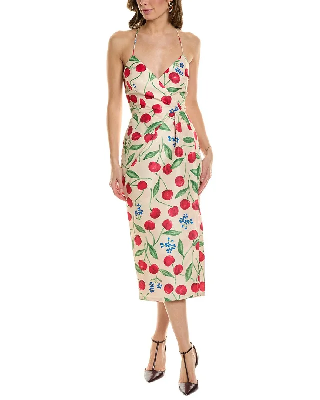 Carolina Herrera Midi Dress Vintage Printed Skirt