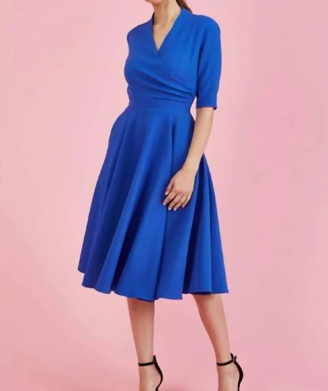 Leyla Midi Dress In Cobalt Boho Chic Midi