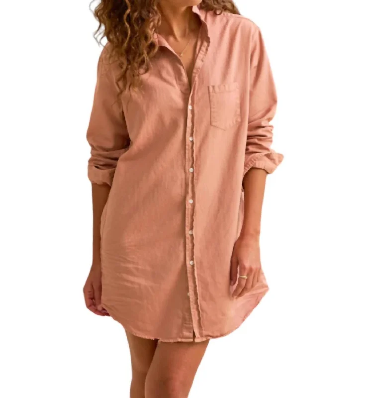 Mary Classic Shirtdress In Desert Cute Shirt Dress